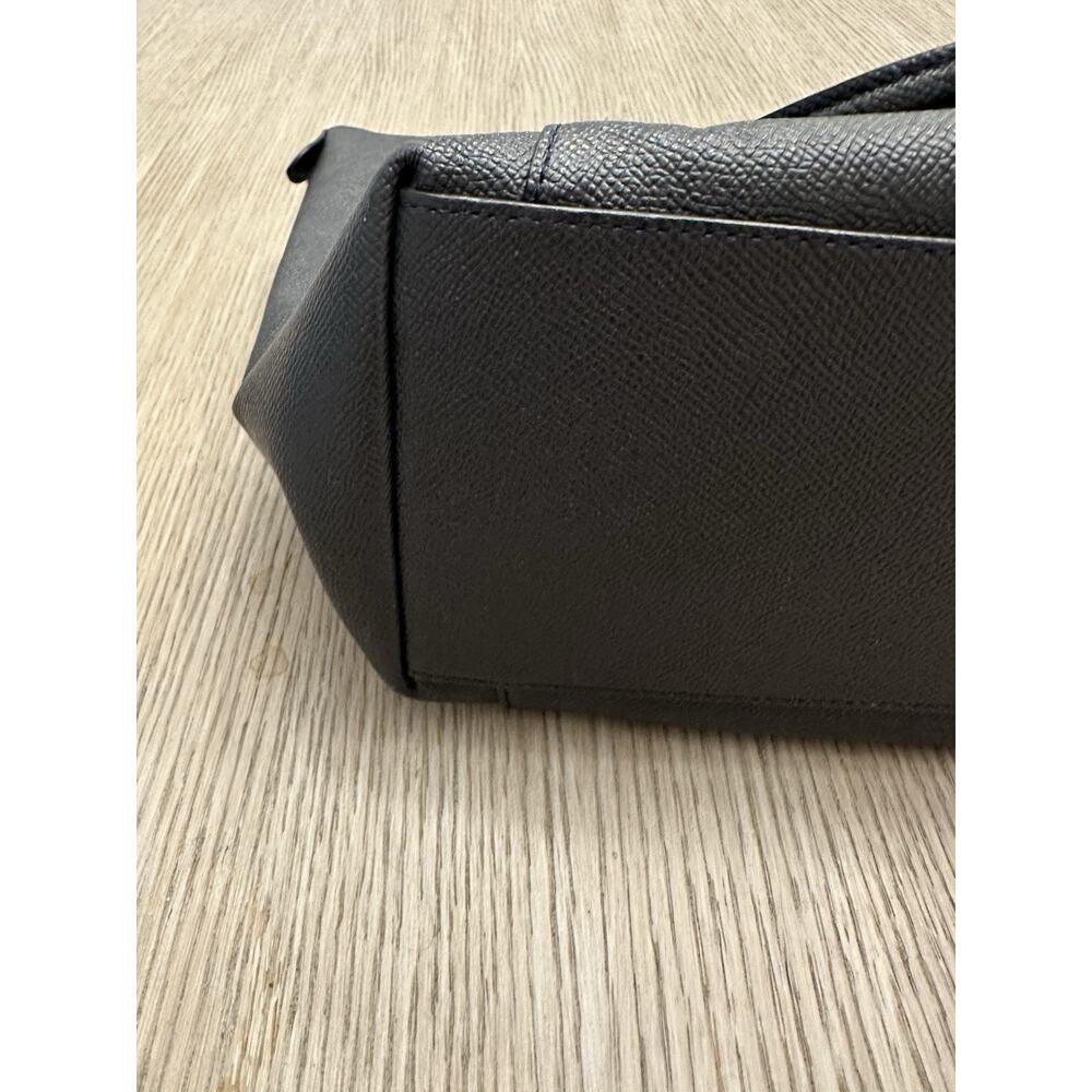 Coach Ava Crossgrain F57526 Navy Leather Tote Bag Zip Top Shoulder Bag Classic - Picture 4 of 14